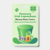 Badge du bar St. Patrick's Day (Arrière)