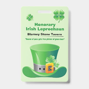 Badge du bar St. Patrick's Day
