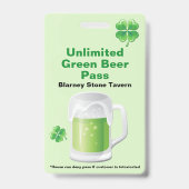 Badge du bar St. Patrick's Day (Arrière)