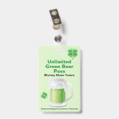 Badge du bar St. Patrick's Day (Arrière avec clip)