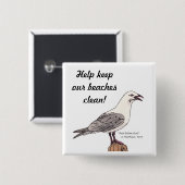 Badge du bouton du goéland (Devant & derrière)