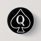 Badge du bouton Queen of Spades Tattoo QOS (Devant)