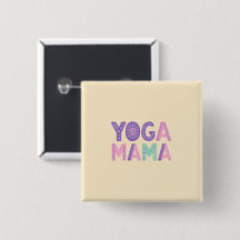 Badge du bouton Yoga Mama Pastel