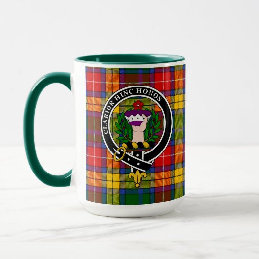 Badge du clan Buchanan & Mug Tartan (Gauche)