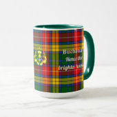 Badge du clan Buchanan & Mug Tartan (Devant droit)
