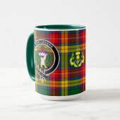 Badge du clan Buchanan & Mug Tartan (Devant gauche)