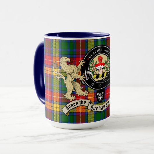 Badge du clan Buchanan & Mug Tartan (Devant gauche)