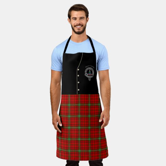 Badge du clan Morrison et tablier Tartan Kilt Apro (Porté)