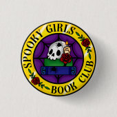 Badge du club de lecture éffrayant pour filles (Devant)