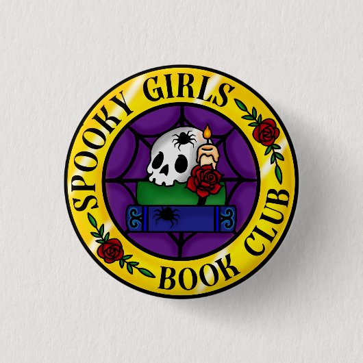 Badge du club de lecture éffrayant pour filles (Devant)