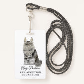 Badge du conseiller en adoption des animaux de com (Devant avec lanière)