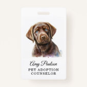 Badge du conseiller en adoption des animaux de com (Dos)