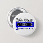 Badge du guerrier du cancer du côlon (Devant & derrière)