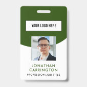 Badge du logo photo de l'employé (Avant)