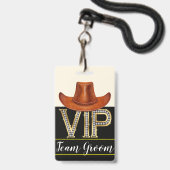 Badge du Mariage Team Groom (Front with Lanyard)