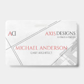 Badge du nom de l'employé de l'architecte avec pla (Arrière)