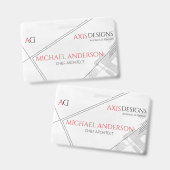 Badge du nom de l'employé de l'architecte avec pla (Avant & arrière)