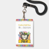 Badge du Pass Pré K Hall (Arrière avec lanière)