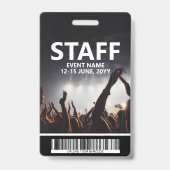 Badge Du Personnel Avec Code-Barres Carte D'Accès  (Dos)