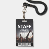 Badge Du Personnel Avec Code-Barres Carte D'Accès  (Dos avec cordon)