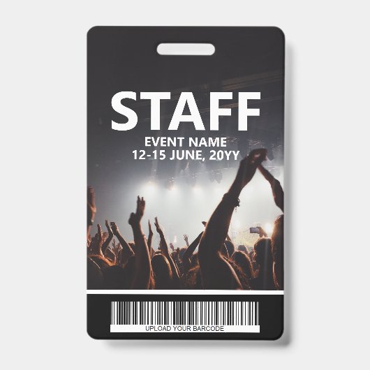 Badge Du Personnel Avec Code-Barres Carte D'Accès  (Face)