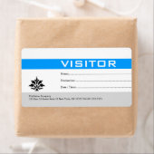 Badge du visiteur Étiquette bleu (En situation)