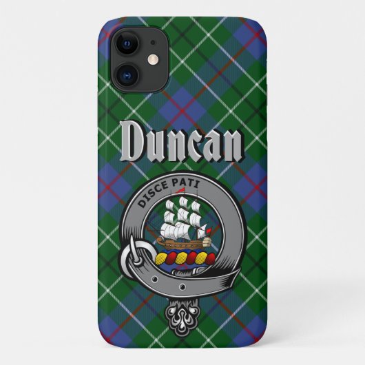 Badge Duncan Clan et étui téléphonique Tartan (Dos)