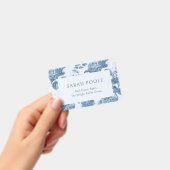 Badge Dusty Blue Hydrangea Élégant agent immobilier (Manuel / portable)