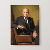 Badge Dwight Eisenhower Président Portrait de la Maison  (Recto)