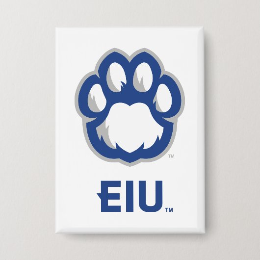 Badge Eastern Illinois Panthers Empreinte de patte & EIU (Recto)