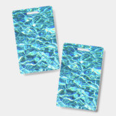 Badge Eau scintillante qui tombe (Avant & arrière)