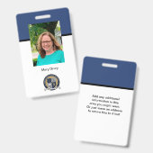 Badge Échantillon de l'école Highlands (Avant & arrière)