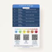 Badge Echelle de démence RAPIDE / Cheveux d'accueil (Dos)