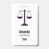 Badge Échelles de la justice Symbole d'entreprise de ser (Avant)