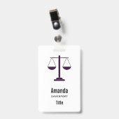 Badge Échelles de la justice Symbole d'entreprise de ser (Avant avec clip)