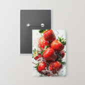 Badge Éclaboussure de fraise (Recto/Verso)