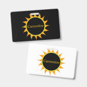 Badge Éclipse totale de soleil Thunder_Cove (Avant & arrière)