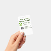 Badge Eco green nom de l'entreprise q r code site intern (Manuel / portable)