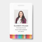 Badge École Rainbow Crayon (Front)