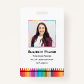 Badge École Rainbow Crayon (Devant)