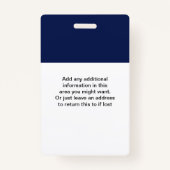 Badge Écoles Highlands, exemple B (Dos)