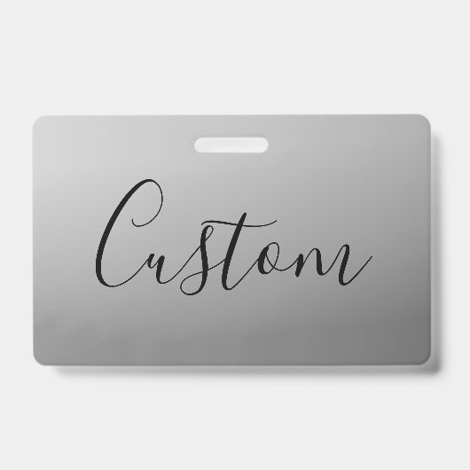 Badge Écriture de texte noir éditable de script moderne (Avant)