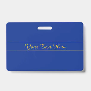 Badge Écriture dorée élégante sur fond bleu marine