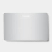 Badge Écriture élégante de monogramme modifiable | Gris (Arrière)