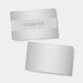 Badge Écriture élégante de monogramme modifiable | Gris (Avant & arrière)