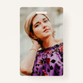 Badge écriture moderne deux photos graduation (Dos)