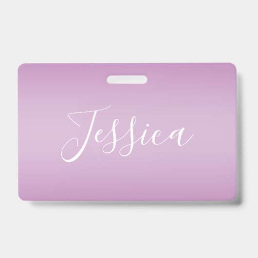 Badge Editable Soft Mauve Ombre & White Text Script (Avant)