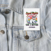 Badge Égalité des droits - Drôle mignon chat blanc Fiert (Insitu)