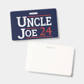 Badge Élection 2024 - Oncle Joe I (Avant & arrière)