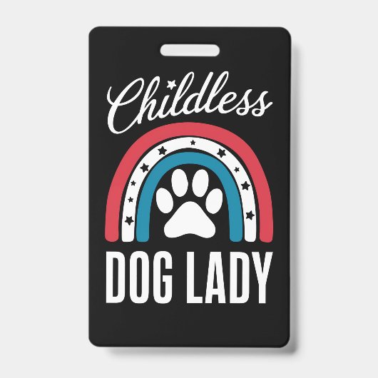 Badge Élection de la Dame de Chien sans Enfant 2024 Rain (Avant)